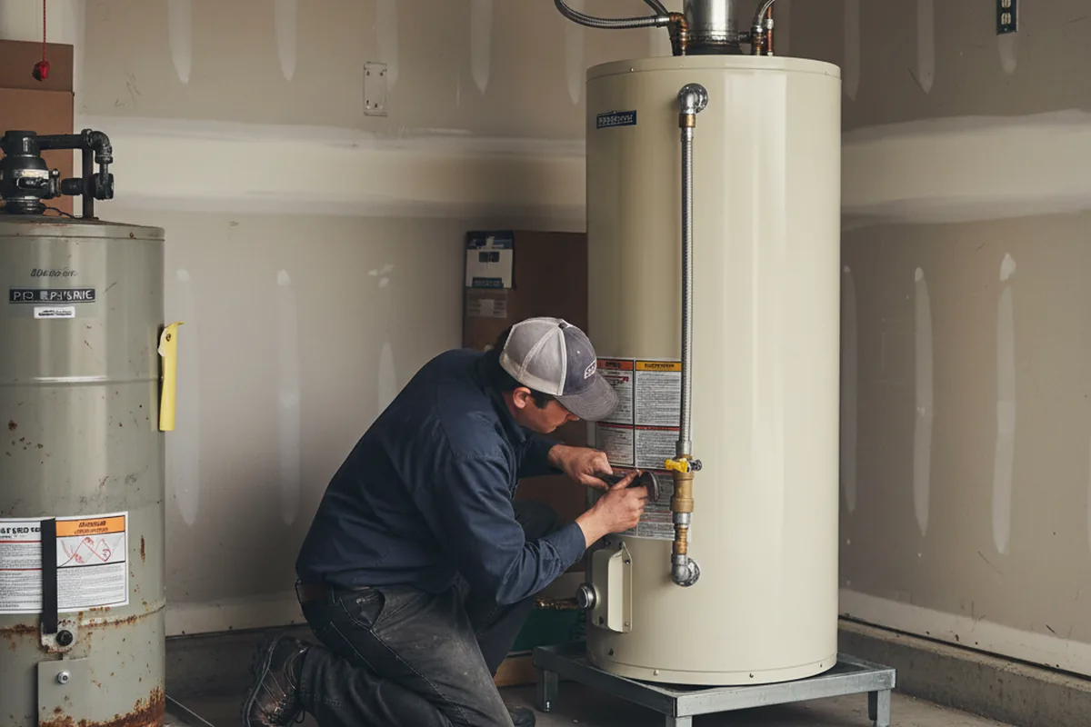 Water heater and shutoff valve replacement in Kensett